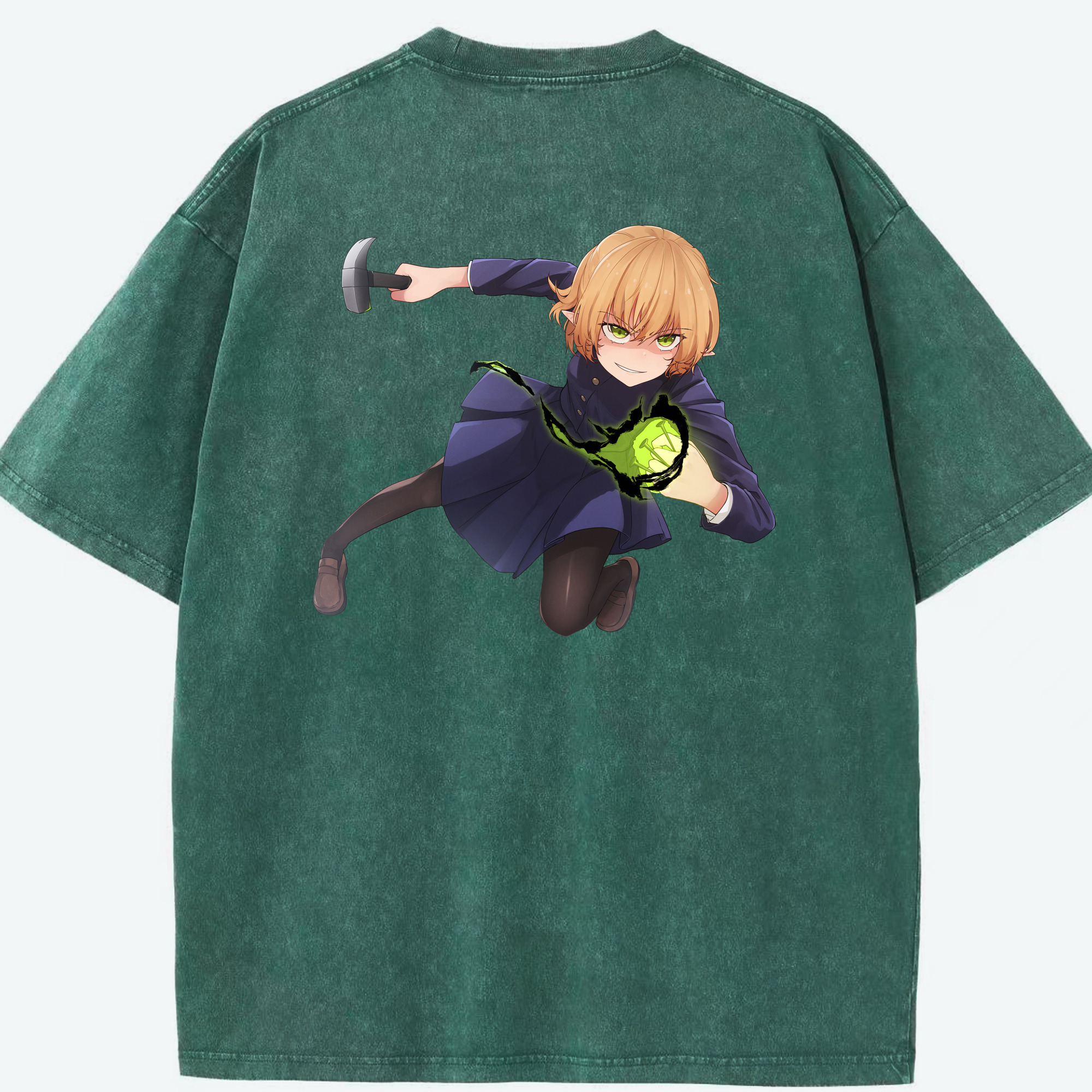 （画像用） 呪術廻戦 Jujutsu Kaisen 綿100% ヴィンテージ風 半袖Tシャツ（背面プリント）